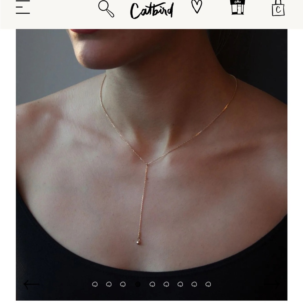 Catbird Greco Lariat necklace 14kt gold